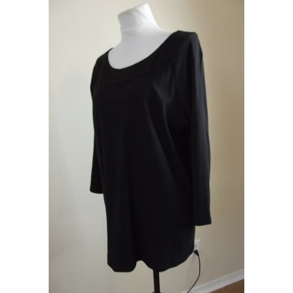 RAFAELLA STUDIO Womens Knit Pullover TOP - Size 2X - Black - Picture 6 of 10